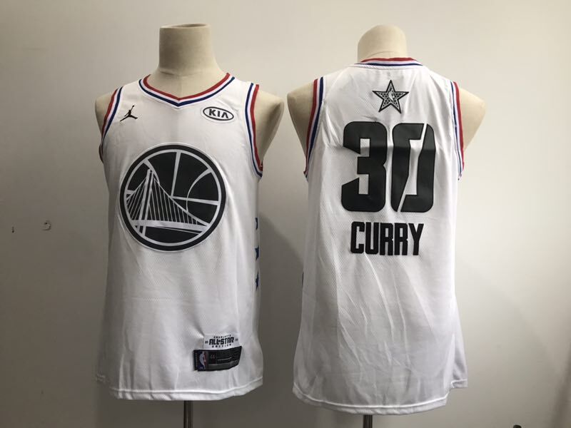 Men Golden State Warriors #30 Curry White 2019 All Star NBA Jerseys->milwaukee bucks->NBA Jersey